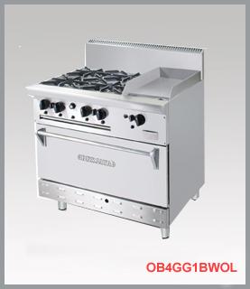 BẾP ÂU 4 HỌNG CÓ CHẢO CHIÊN VÀ LÒ NƯỚNG