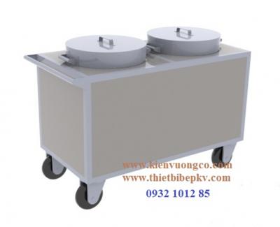 XE ĐẨY CƠM CANH 2 NỒI