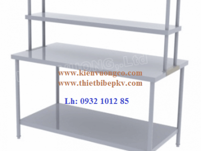 BÀN INOX CÓ KỆ TRÊN