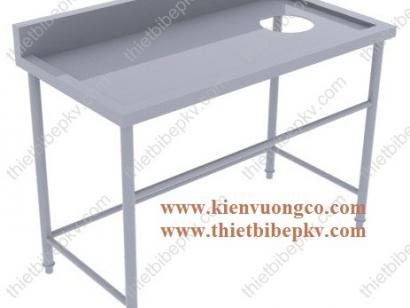 BÀN INOX CÓ LỖ XẢ RÁC