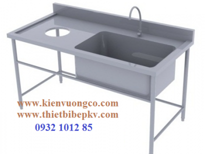 CHẬU RỬA ĐƠN CÓ LỖ XẢ RÁC