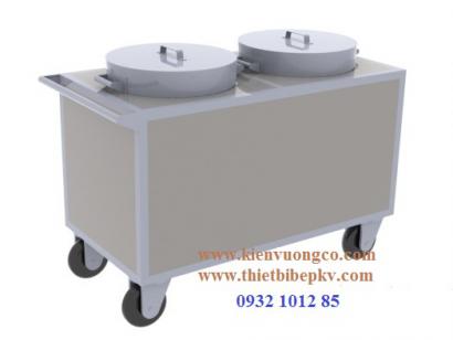 XE ĐẨY CƠM CANH 2 NỒI